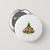 Vrolijk kerstfeest Funny Zee Turtle Tree X Ronde Button 5,7 Cm (Voorkant /achterkant)