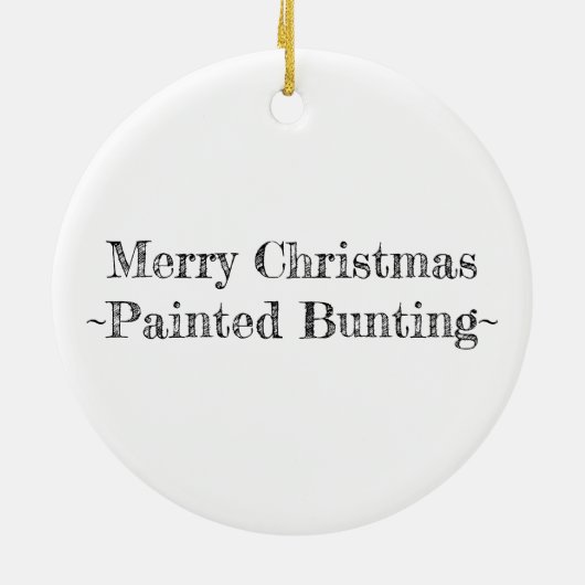 Vrolijk kerstfeest ~gebilderd Bunting~ keramisch s Keramisch Ornament (Achterkant)