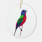 Vrolijk kerstfeest ~gebilderd Bunting~ keramisch s Ornament (Links)