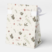 Vrolijk Kerstfeest gedempt Holly Foliage Vakantie Bedankdoosjes (Achterkant)