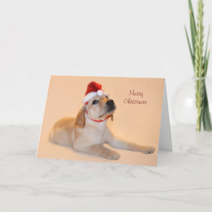 Vrolijk kerstfeest - Geel lab Feestdagen Kaart