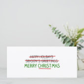 Vrolijk kerstfeest, geen groeten van de seizoenen (Staand voorkant)
