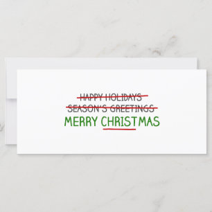 Vrolijk kerstfeest, geen groeten van de seizoenen