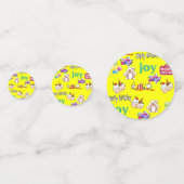 Vrolijk kerstfeest Gele Confetti, Confetti (Voorkanten)