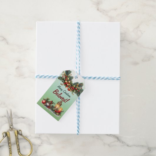 Vrolijk kerstfeest, geliefde!  cadeaulabel (Met Touw)