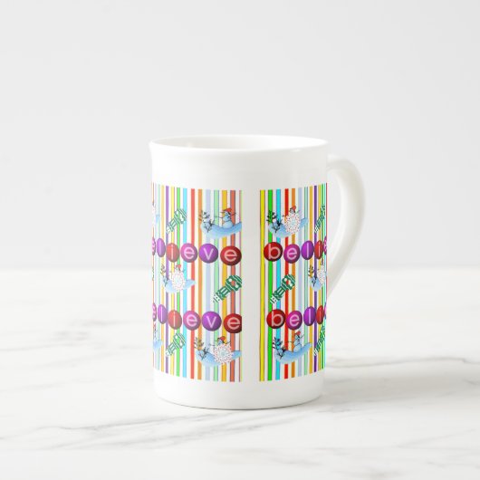 Vrolijk Kerstfeest Geloof China Mok (Voorkant rechts)