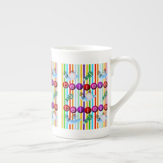 Vrolijk Kerstfeest Geloof China Mok (Rechts)