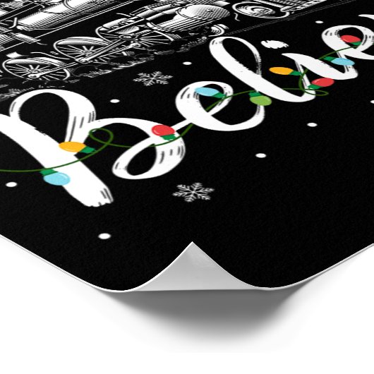 Vrolijk Kerstfeest Geloof In De Kerstman Familie K Poster (Hoek)