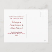 Vrolijk Kerstfeest Geloof Moderne Evergreen Tree Feestdagenkaart (Achterkant)