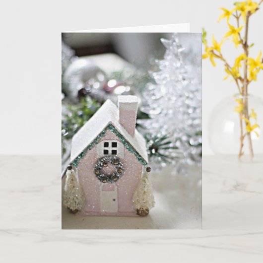 *** VROLIJK KERSTFEEST / GELUK IN HET NIEUWE JAAR  KAART (Gele Bloem)