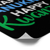 Vrolijk kerstfeest Gelukkig Chanoeka Gelukkig Kwan Poster (Hoek)