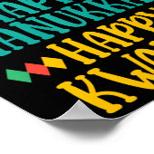 Vrolijk kerstfeest Gelukkig Chanoeka Gelukkig Kwan Poster (Hoek)