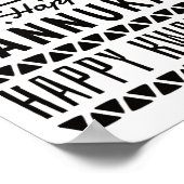 Vrolijk kerstfeest Gelukkig Chanoeka Gelukkig Kwan Poster (Hoek)