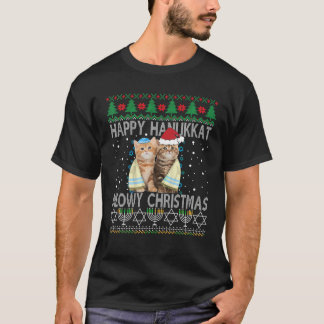 Vrolijk Kerstfeest Gelukkig Chanoeka Joodse Kerstm T-shirt