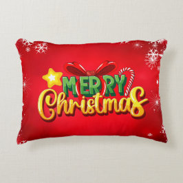 Vrolijk Kerstfeest Gelukkig Kerstmis Rood Groen Va Accent Kussen