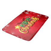 Vrolijk Kerstfeest Gelukkig Kerstmis Rood Groen Va Badmat (Gekanteld)