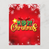 Vrolijk Kerstfeest Gelukkig Kerstmis Rood Groen Va Briefkaart (Voorkant)