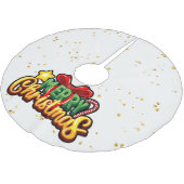 Vrolijk Kerstfeest Gelukkig Kerstmis Rood Groen Va Kerstboom Rok (Gekanteld)