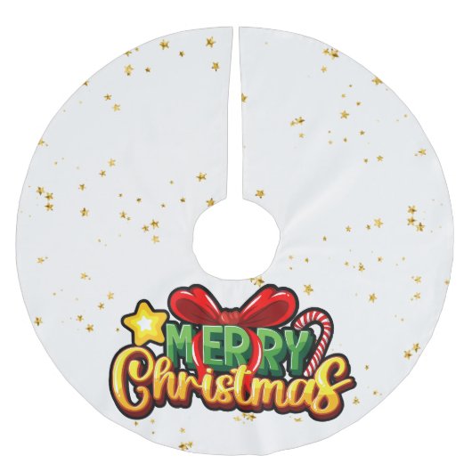 Vrolijk Kerstfeest Gelukkig Kerstmis Rood Groen Va Kerstboom Rok (Voorkant)