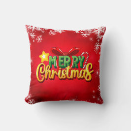 Vrolijk Kerstfeest Gelukkig Kerstmis Rood Groen Va Kussen