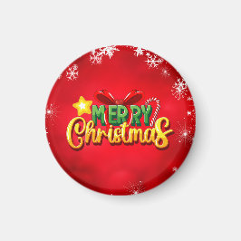 Vrolijk Kerstfeest Gelukkig Kerstmis Rood Groen Va Magneet