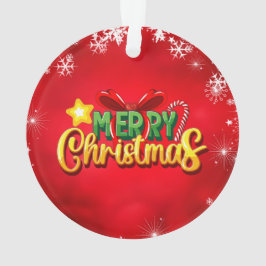Vrolijk Kerstfeest Gelukkig Kerstmis Rood Groen Va Ornament