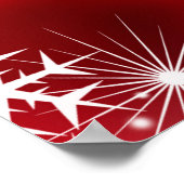 Vrolijk Kerstfeest Gelukkig Kerstmis Rood Groen Va Poster (Hoek)