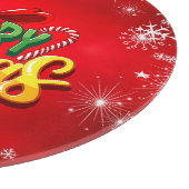 Vrolijk Kerstfeest Gelukkig Kerstmis Rood Groen Va Snijplank (Hoek)