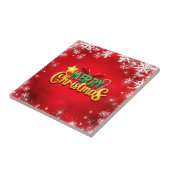 Vrolijk Kerstfeest Gelukkig Kerstmis Rood Groen Va Tegeltje (Zijkant)