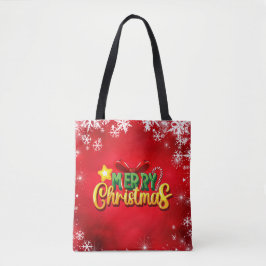 Vrolijk Kerstfeest Gelukkig Kerstmis Rood Groen Va Tote Bag