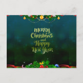 Vrolijk kerstfeest gelukkig nieuw jaar Briefkaart  (Voorkant)