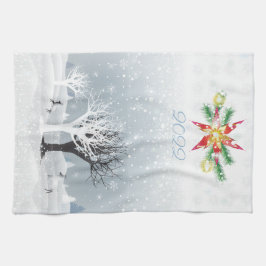 Vrolijk Kerstfeest & Gelukkig Nieuwjaar! 2024 XMAS Theedoek