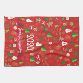 Vrolijk Kerstfeest & Gelukkig Nieuwjaar 2024 XMAS  Theedoek (Horizontaal)