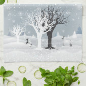 Vrolijk Kerstfeest & Gelukkig Nieuwjaar! 2024 XMAS Theedoek (Gevouwen)