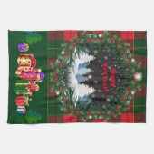 Vrolijk Kerstfeest & Gelukkig Nieuwjaar 2025 Sneeu Theedoek (Horizontaal)