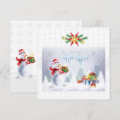 Vrolijk Kerstfeest & Gelukkig Nieuwjaar 2026 XMAS  Notitiekaartje (Voorkant / Achterkant)