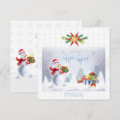 Vrolijk Kerstfeest & Gelukkig Nieuwjaar! 20XX XMAS Notitiekaartje (Voorkant / Achterkant)