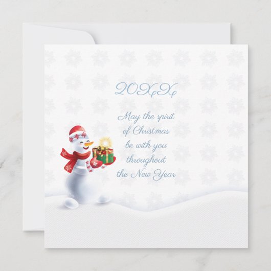 Vrolijk Kerstfeest & Gelukkig Nieuwjaar! 20XX XMAS Notitiekaartje (Achterkant)