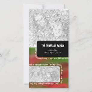 Vrolijk Kerstfeest & Gelukkig Nieuwjaar 2 Foto Lij Feestdagenkaart