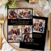 Vrolijk Kerstfeest Gelukkig Nieuwjaar 5 Fotocollag Feestdagenkaart