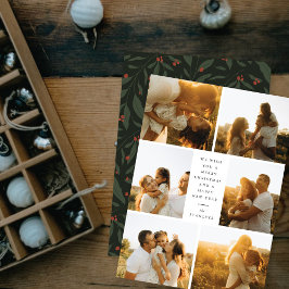 Vrolijk Kerstfeest & Gelukkig Nieuwjaar 6 Fotocoll Feestdagenkaart