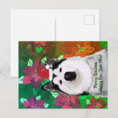 Vrolijk kerstfeest, Gelukkig Nieuwjaar Briefkaart (Voorkant / Achterkant)