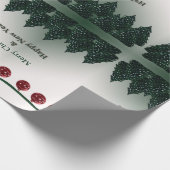 Vrolijk kerstfeest, gelukkig nieuwjaar cadeaupapier (Hoek)