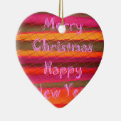 Vrolijk Kerstfeest Gelukkig Nieuwjaar Collectie Keramisch Ornament (Rechts)