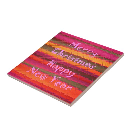 Vrolijk Kerstfeest Gelukkig Nieuwjaar Collectie Tegeltje (Zijkant)