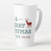 Vrolijk kerstfeest, gelukkig nieuwjaar, droog ID61 Latte Mok (Rechterhoek)