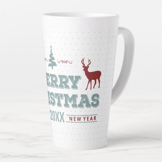 Vrolijk kerstfeest, gelukkig nieuwjaar, droog ID61 Latte Mok (Rechterhoek)