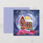 Vrolijk Kerstfeest/Gelukkig Nieuwjaar Feestdagenkaart (Voorkant / Achterkant)