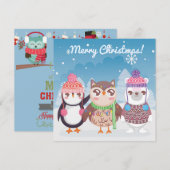 Vrolijk Kerstfeest/Gelukkig Nieuwjaar Feestdagenkaart (Voorkant / Achterkant)