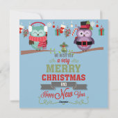 Vrolijk Kerstfeest/Gelukkig Nieuwjaar Feestdagenkaart (Achterkant)